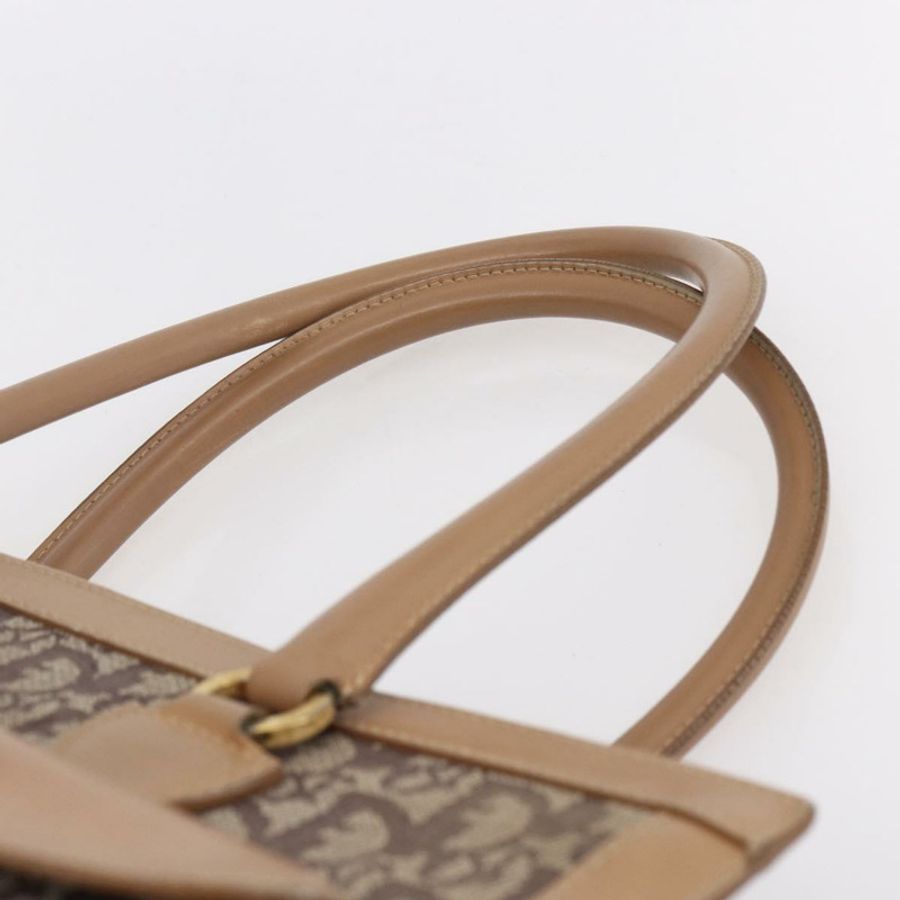 【日本直送】Christian Dior Trotter帆布手提包 棕色金色 正品 153990-7