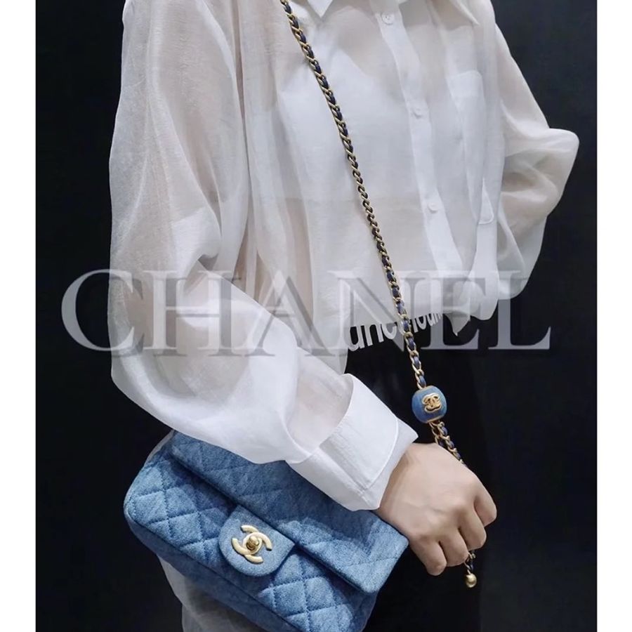 Chanel cf20牛仔調節口大方胖 芯片款 #全新帶膜 #全配🉑送禮-6