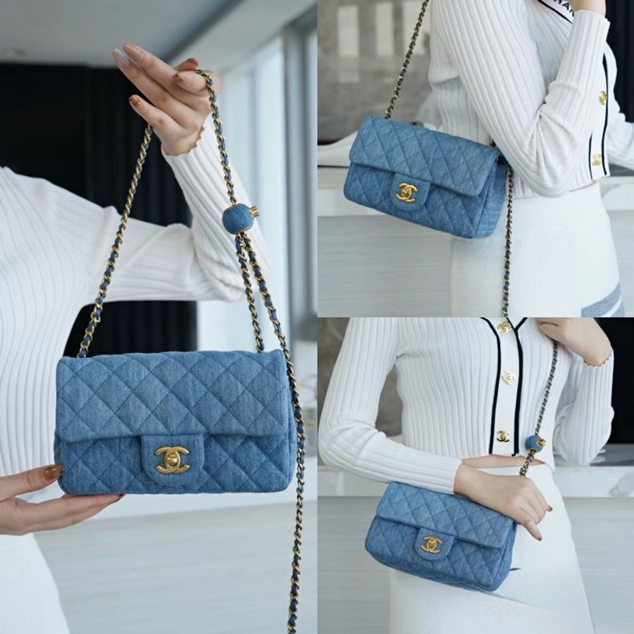 Chanel cf20牛仔調節口大方胖 芯片款 #全新帶膜 #全配🉑送禮-10