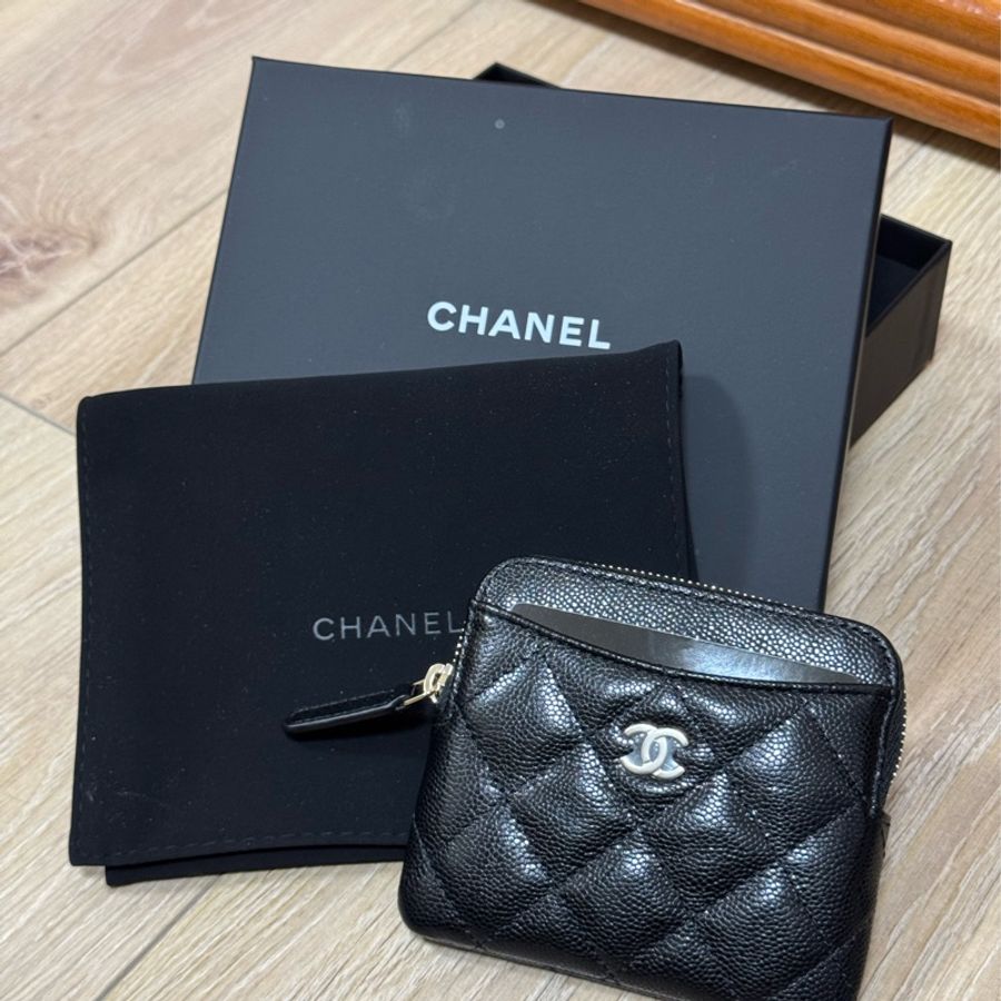 全新Chanel 吐司零錢包 卡夾包 拉鍊零錢包 尚未撕膜-0