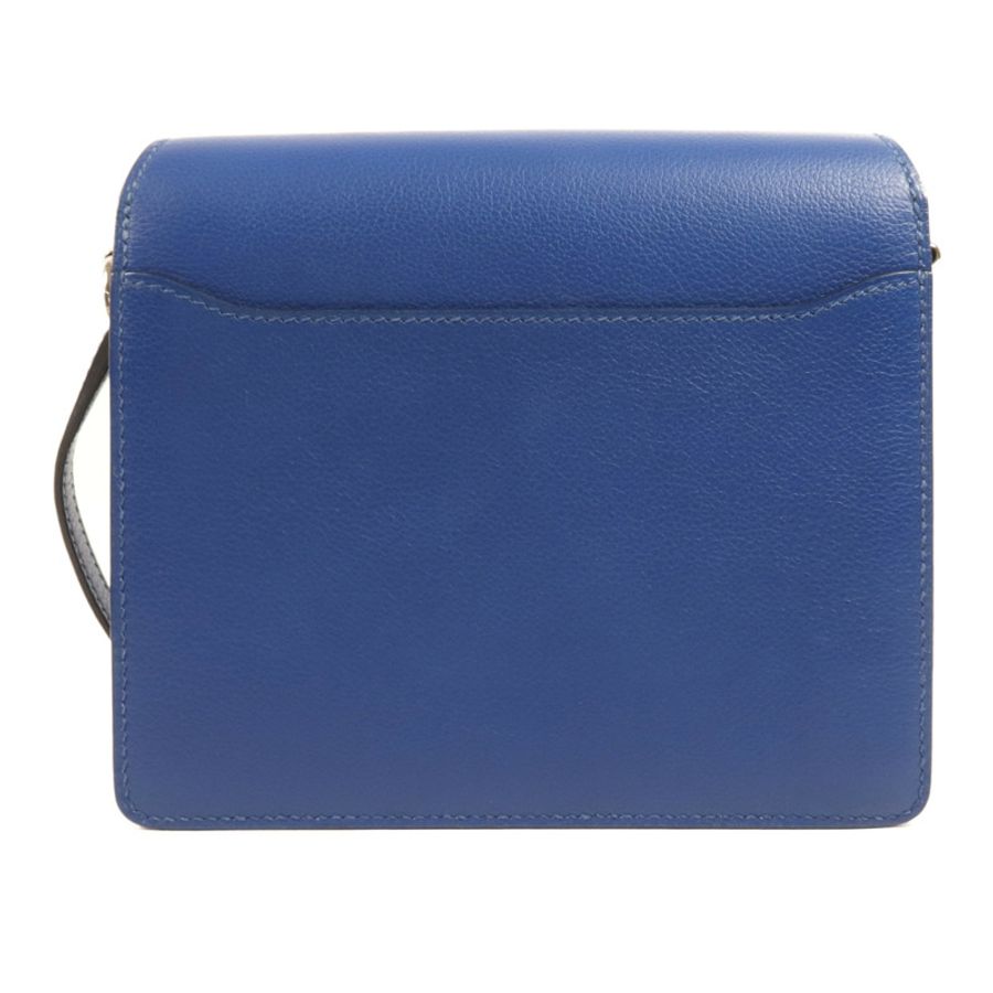 HERMES Evercolour皮革Roulis Mini銀扣肩背袋Blue Zellige-1