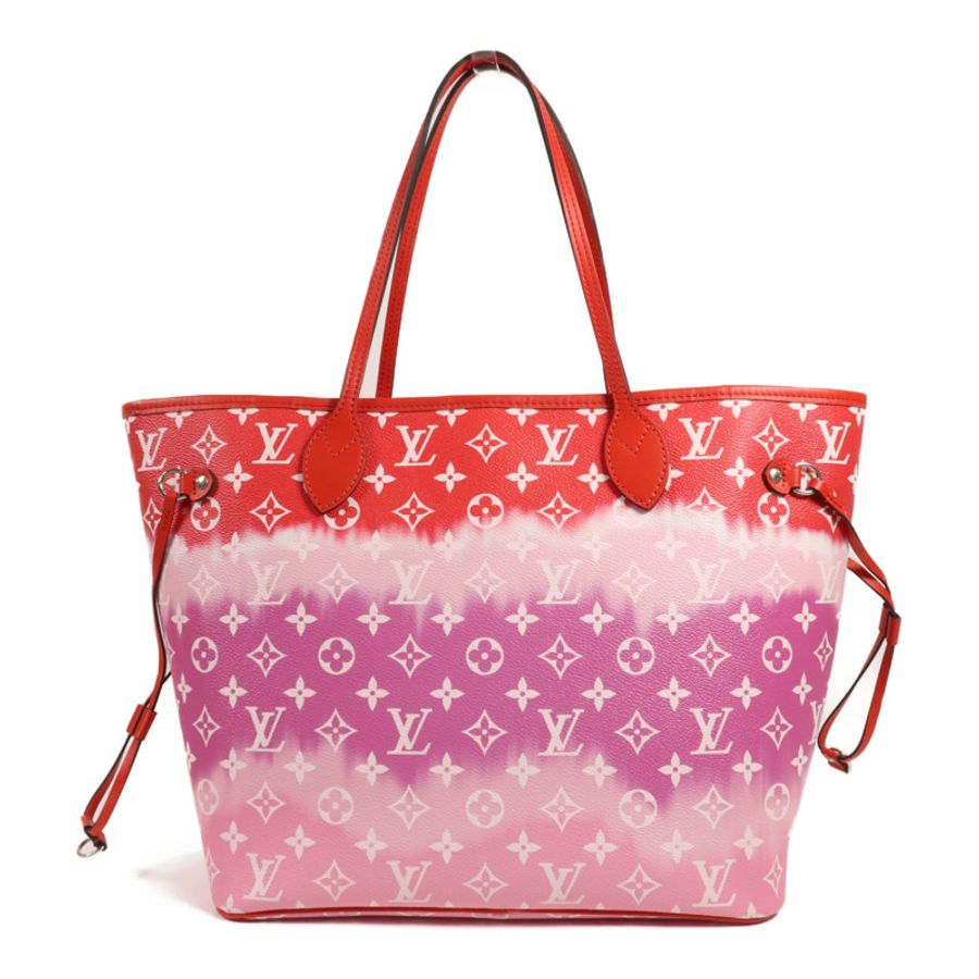 LOUIS VUITTON Monogram Escale Neverfull MM銀扣肩背袋/手挽袋-1