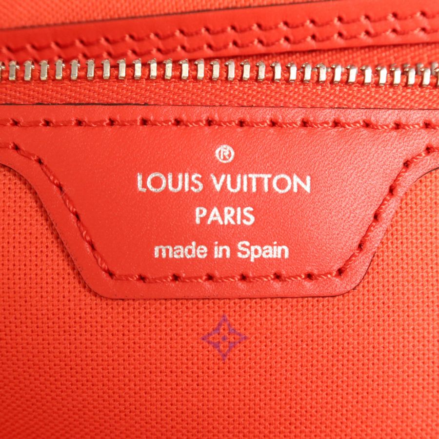 LOUIS VUITTON Monogram Escale Neverfull MM銀扣肩背袋/手挽袋-10