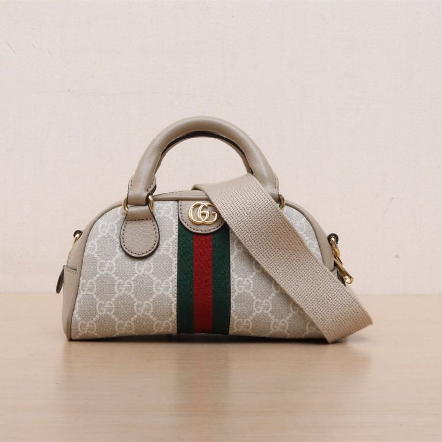 GUCCI Ophidia保齡球Mini21PVC金扣肩背包-1