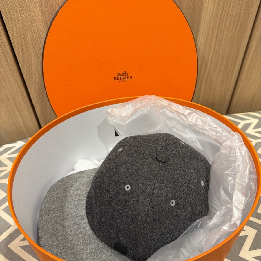 HERMÈS 六片式羊毛面料棒球帽 Size 58-6