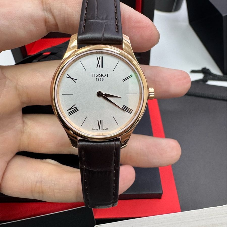 天梭 TISSOT 韓系小姊姊 瑞士復古錶 玫瑰金-1