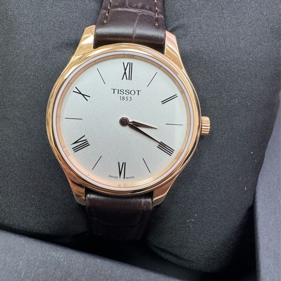 天梭 TISSOT 韓系小姊姊 瑞士復古錶 玫瑰金-6