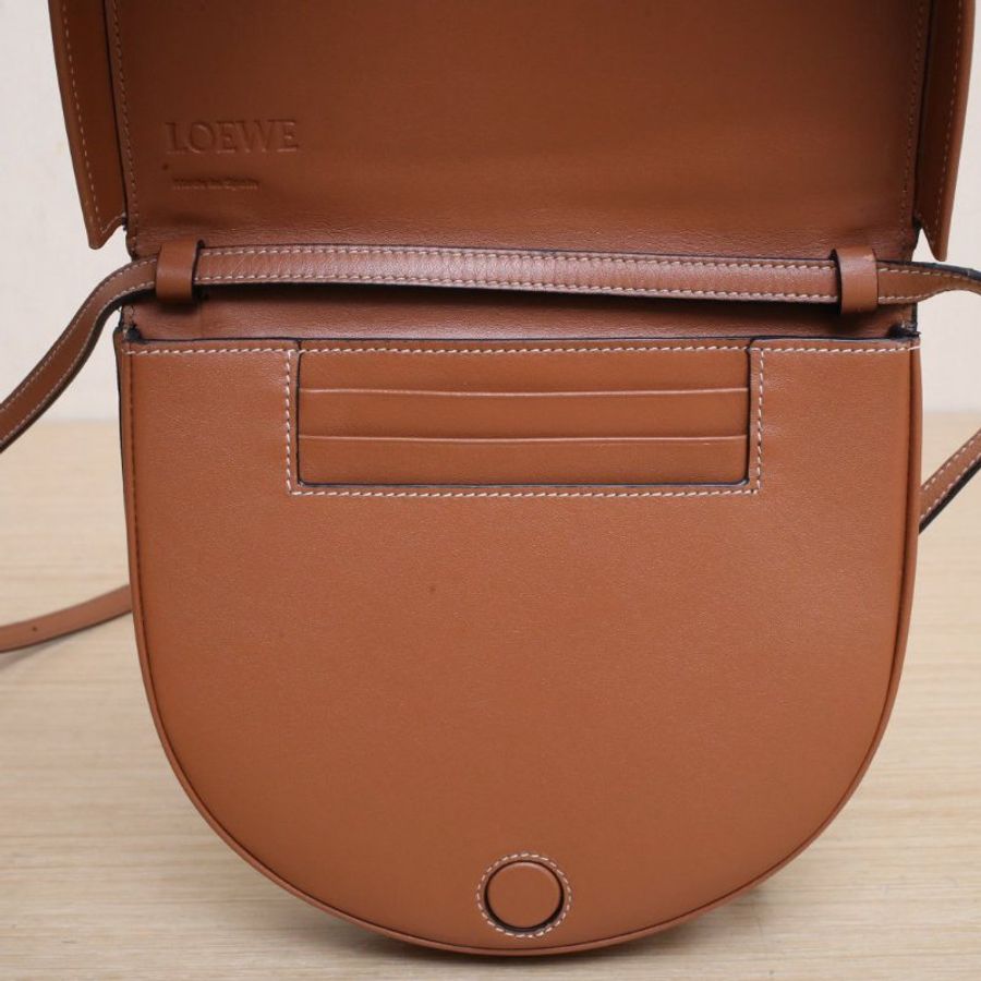 LOEWE HeelBag金棕色牛皮肩背包-2