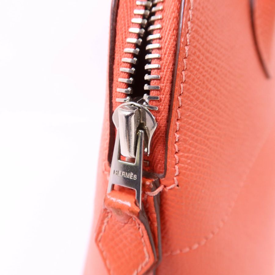 HERMES Epsom皮革Bolide 27銀扣手挽肩背兩用袋Rose Jaipur-8