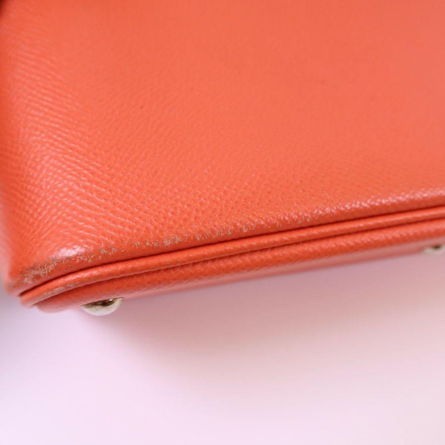 HERMES Epsom皮革Bolide 27銀扣手挽肩背兩用袋Rose Jaipur-14