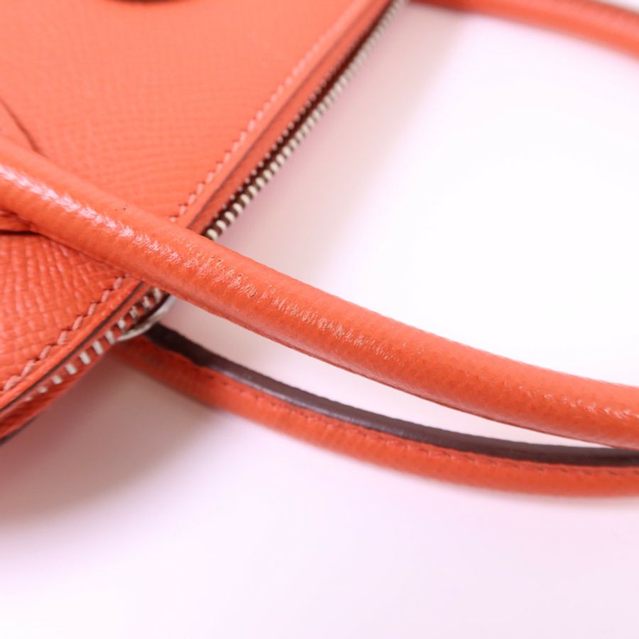 HERMES Epsom皮革Bolide 27銀扣手挽肩背兩用袋Rose Jaipur-19