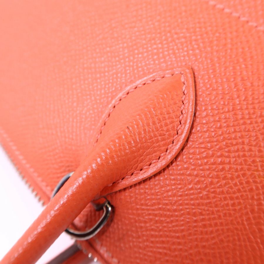 HERMES Epsom皮革Bolide 27銀扣手挽肩背兩用袋Rose Jaipur-20