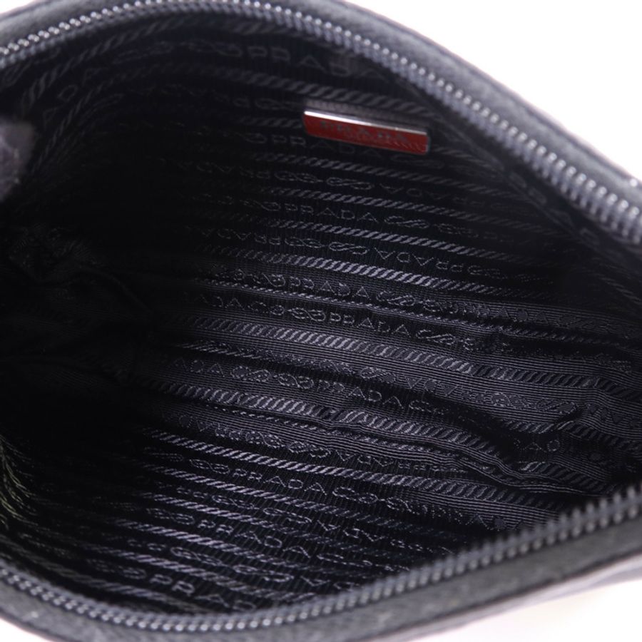 PRADA 尼龍Shoulder Bag銀扣肩背袋-5