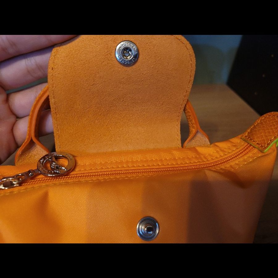 〔降價出清〕Longchamp 橘 迷你尼龍包 手提包 化妝包-11