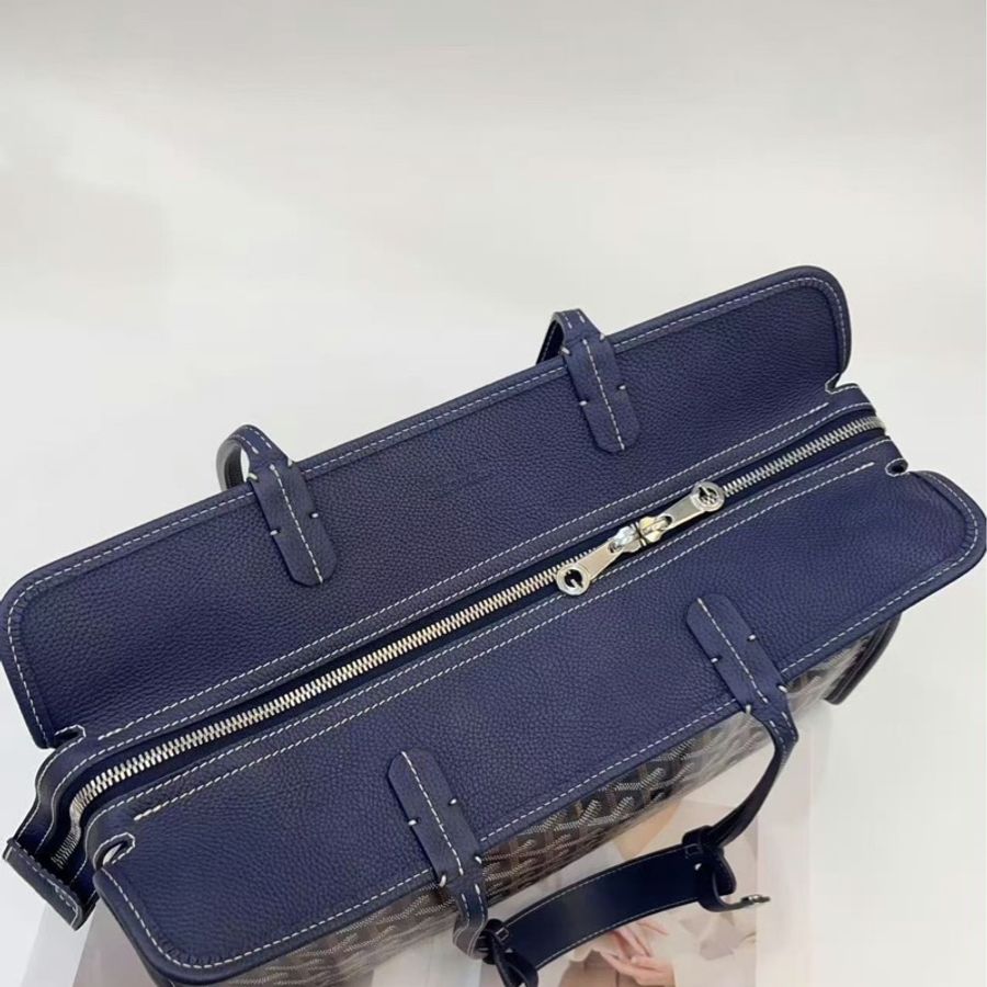 ✨Goyard 海軍藍拉鍊手提包 空間大 時尚好背💙-5