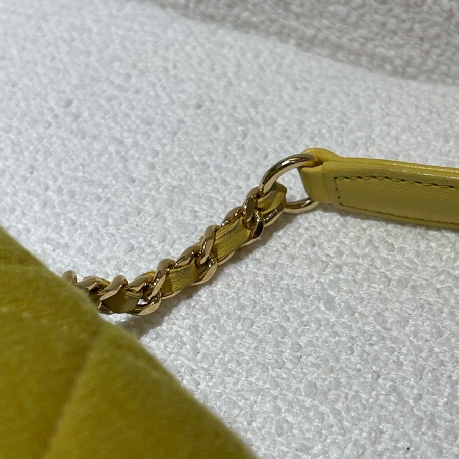 Chanel Mini Flap Bag 檸檬黃 肩背斜背兩用包-4