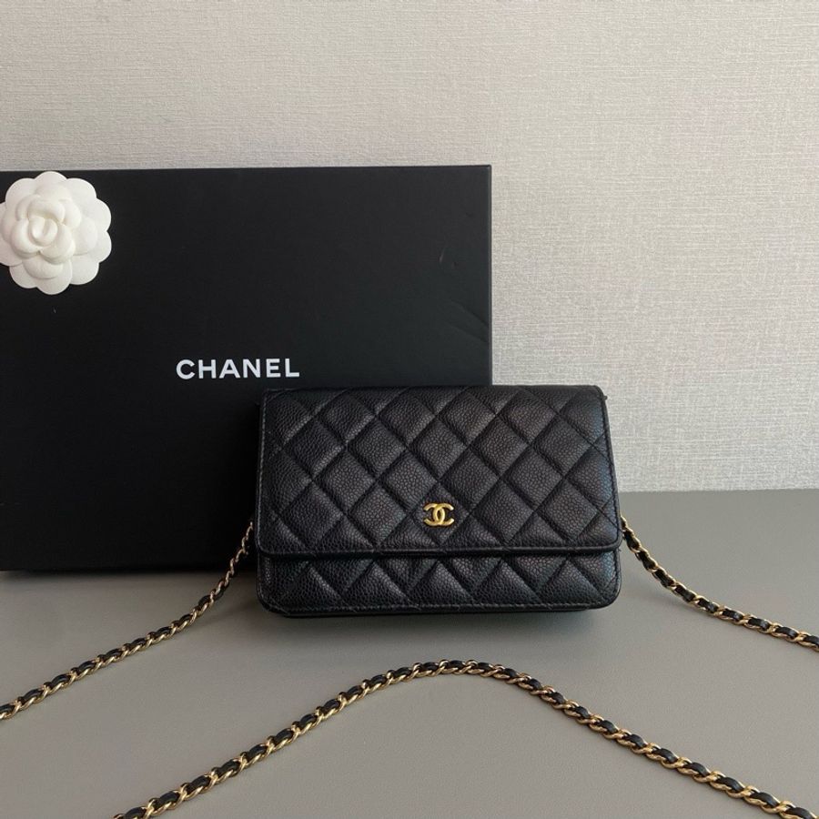 ✨Chanel 黑金荔枝紋woc 發財包-1
