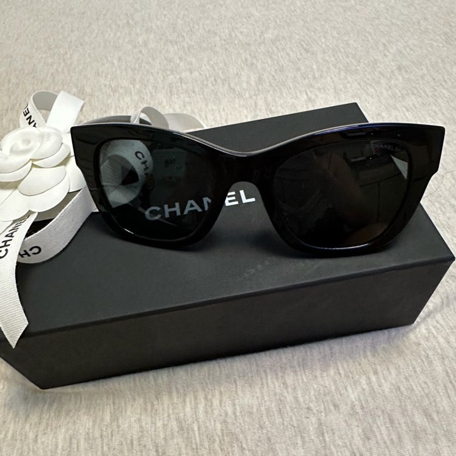 |二手|Chanel 愛心標 太陽眼鏡 超級時髦好看-4
