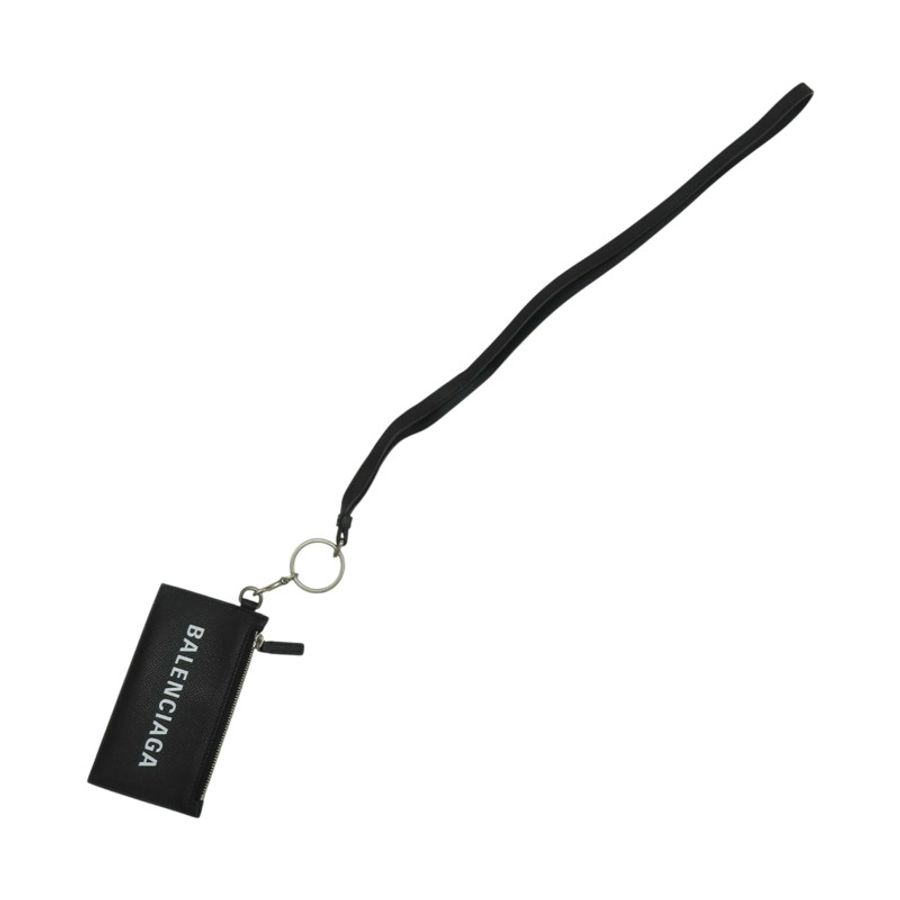 黑色皮革名片夾卡夾卡條項鍊 594548【Balenciaga 巴黎世家】 594548-4