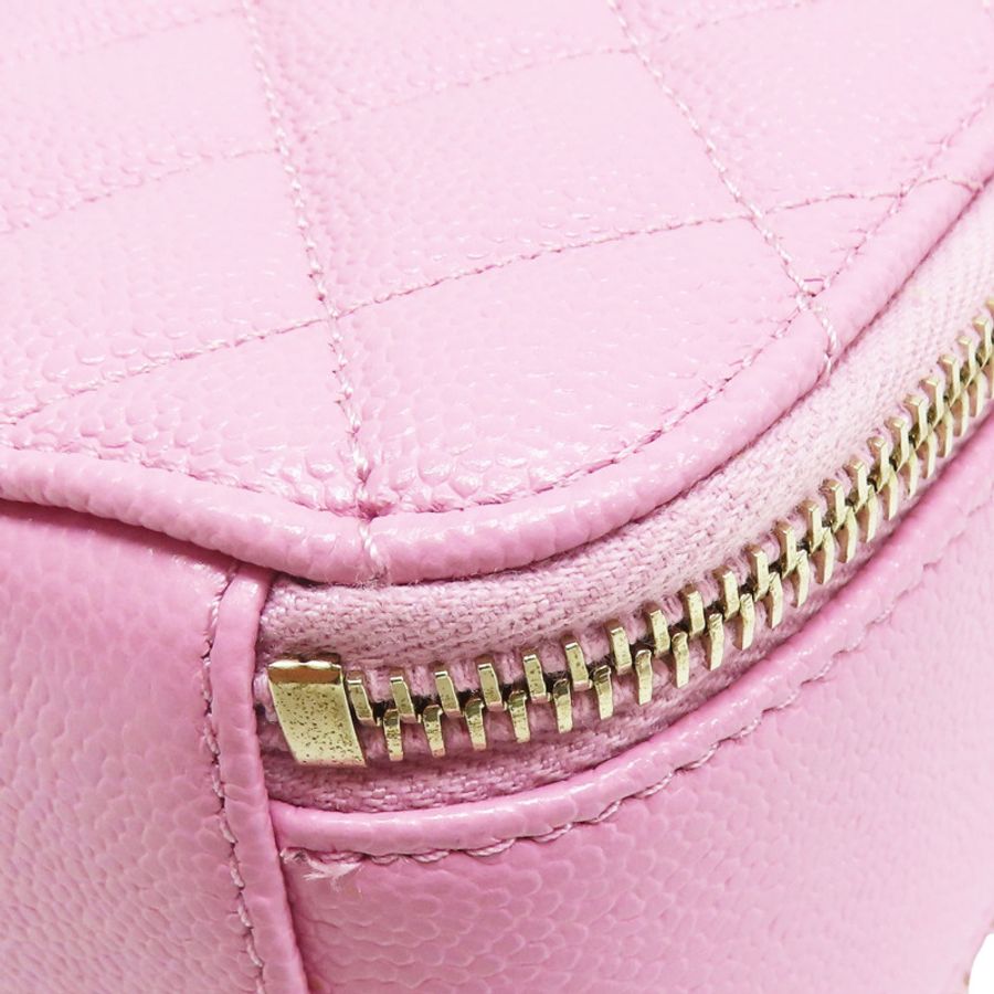 粉紫色 菱格紋 荔枝牛皮Pick Me Up Vanity 手把鍊帶單肩背包金扣【CHANEL 香奈兒】 AS3221-10