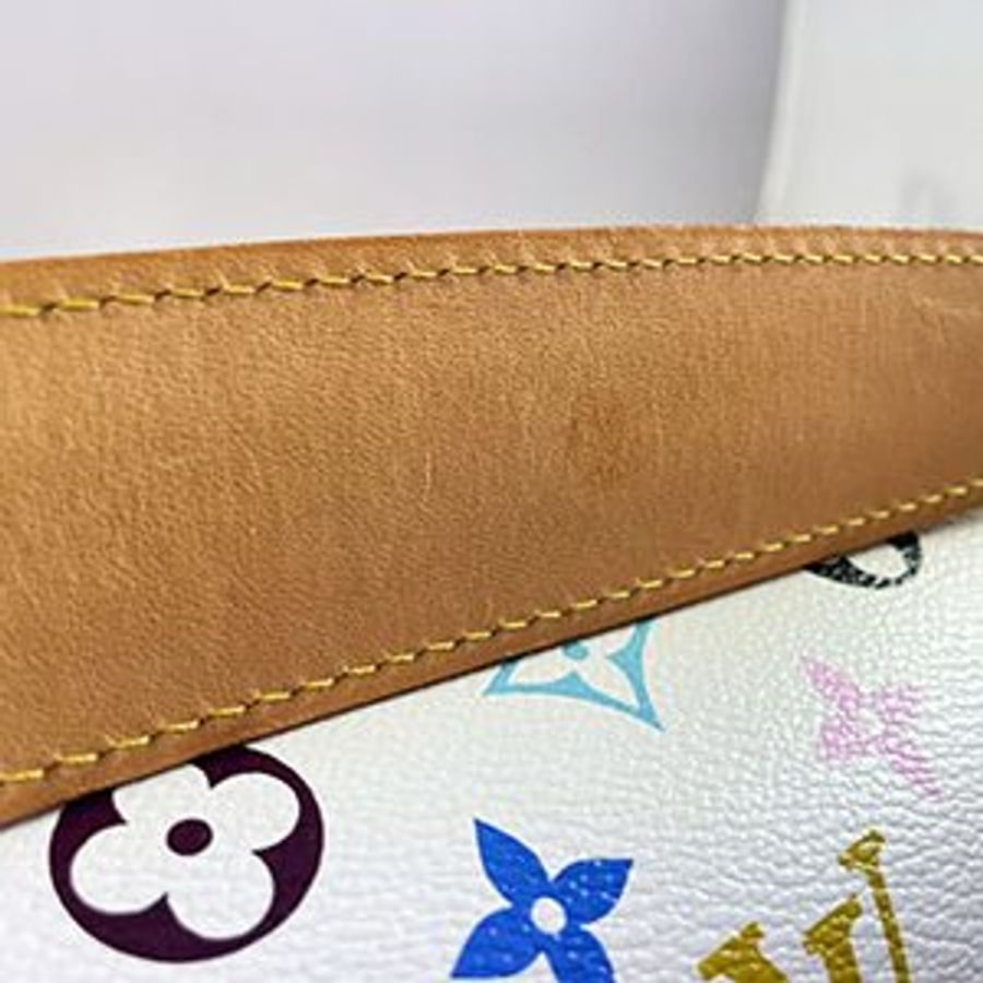 ★已售出★ *奢華大道國際精品*【L3293】LV村上隆白彩BEVERLY金牌肩背包 (MM) M40203-13