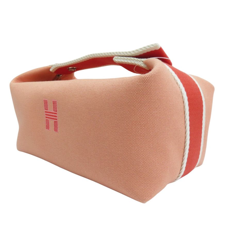 粉色 帆布 Bride A Brac 手提包【HERMES 愛馬仕】-2