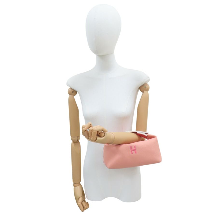 粉色 帆布 Bride A Brac 手提包【HERMES 愛馬仕】-5