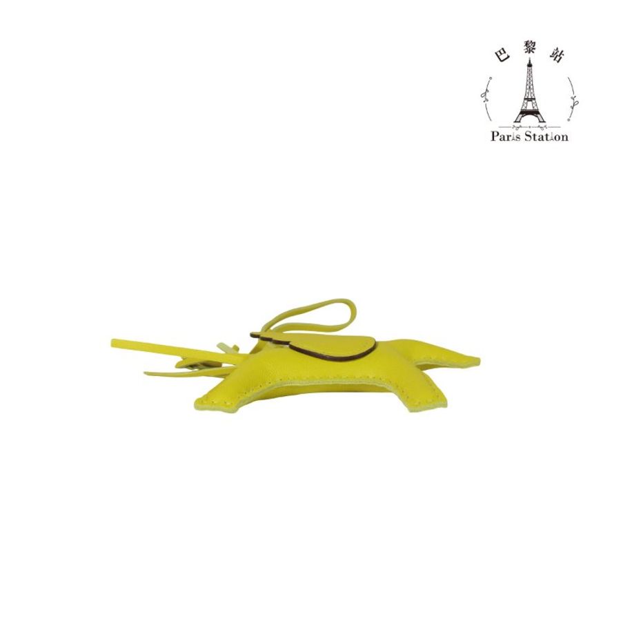 【巴黎站二手名牌專賣店】*全新現貨*HERMES 愛馬仕 真品*K刻 Rodeo Pegasus 檸檬黃色小飛馬吊飾-2