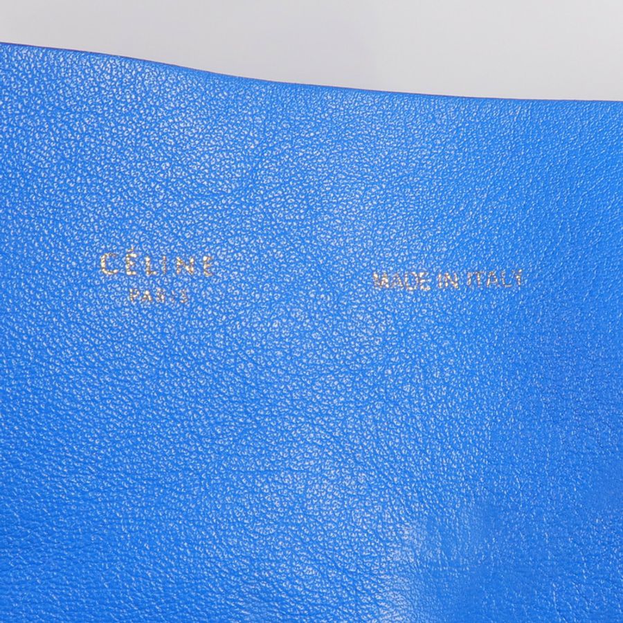 CELINE 皮革Cabas Tote金扣手挽袋-10