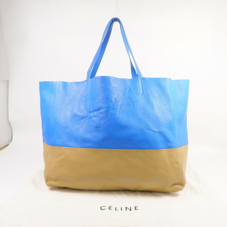CELINE 皮革Cabas Tote金扣手挽袋-21