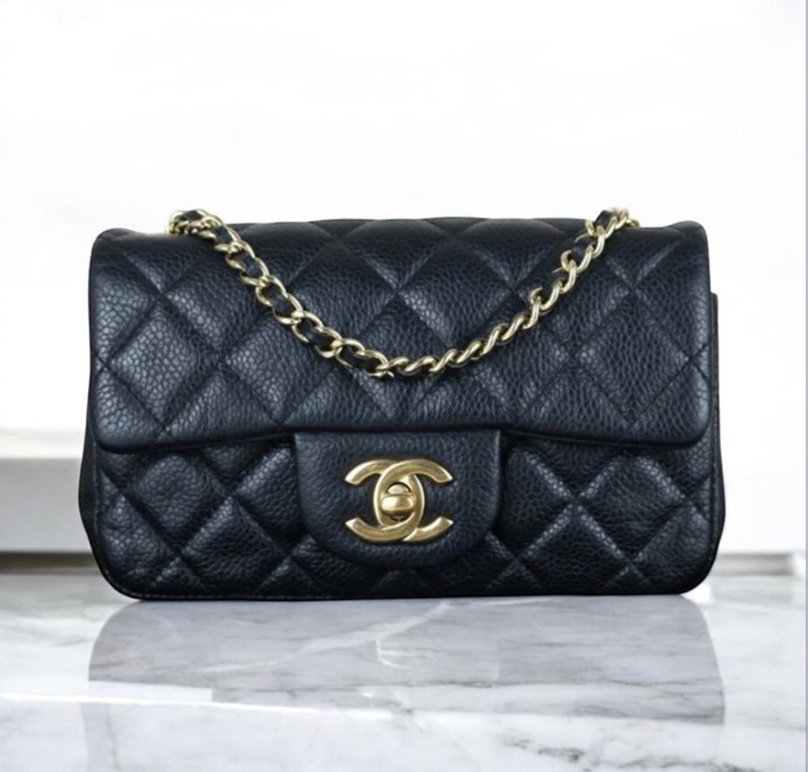 「JL精品代購」9新 Chanel 香奈兒 mini cf17 黑金-0