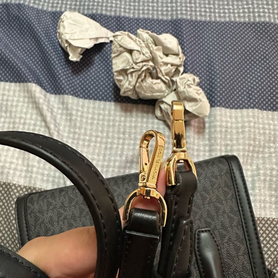 Michael Kors Gabby Small Top Zip Curve Satchel Crossbody Bag-15