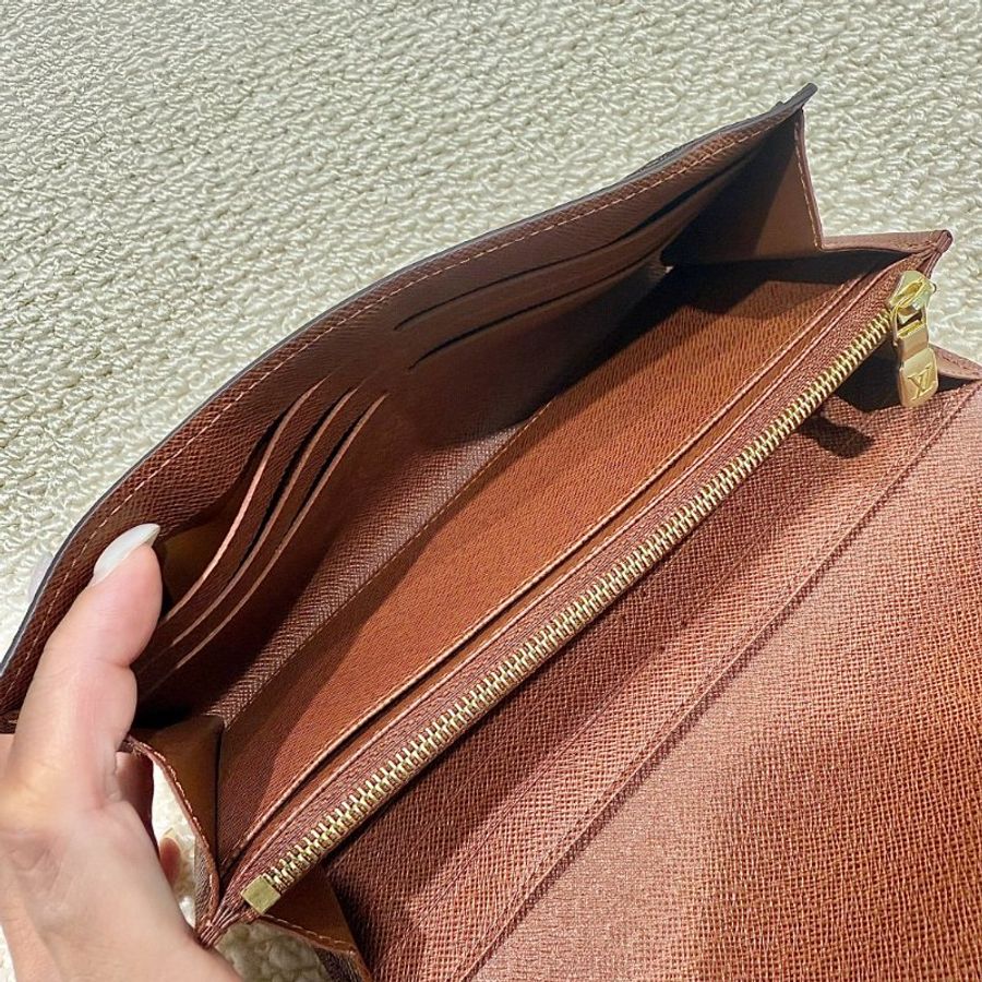 Louis Vuitton - 原花信封式下蓋長夾-14