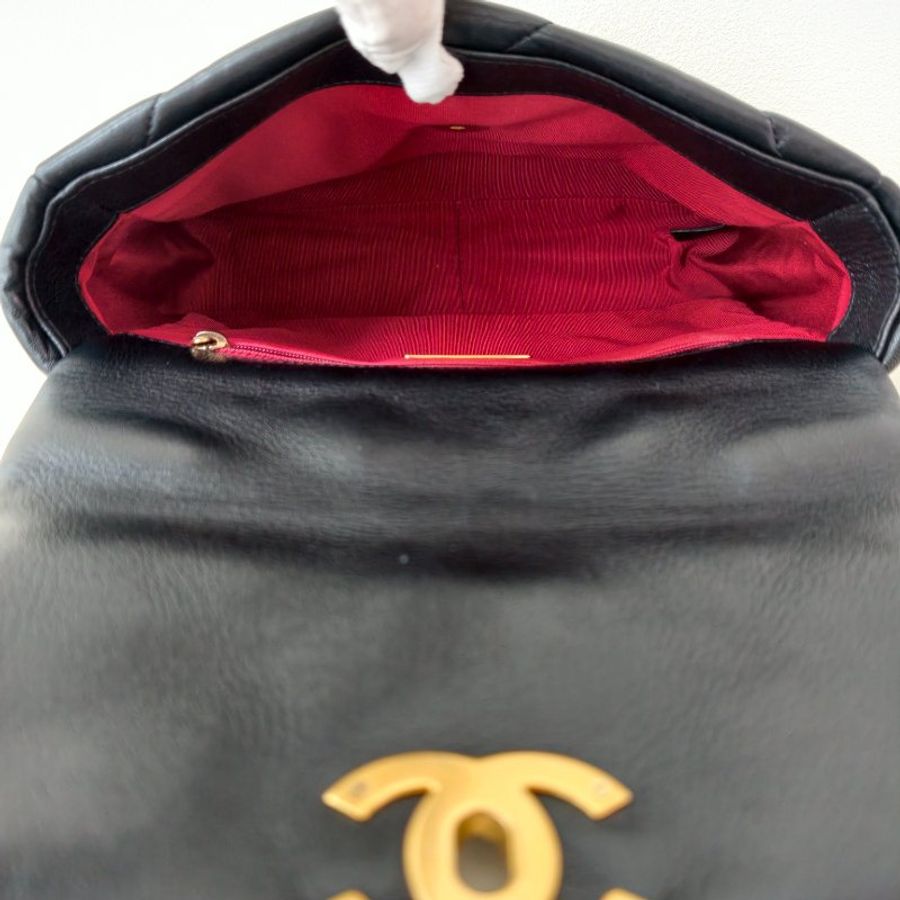 Chanel 香奈兒 19bag 黑金小號 29開有卡-8