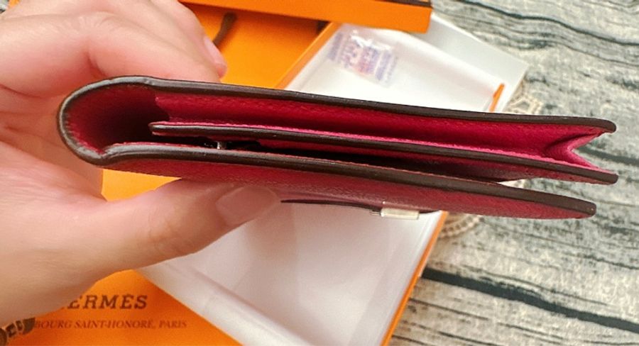 🔥Hermes Bearn Mysore 山羊皮桃色長夾🔥-3