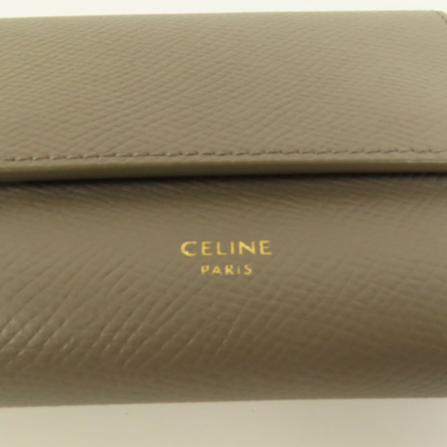 CELINE 牛皮皮革Wallet金扣錢包-6