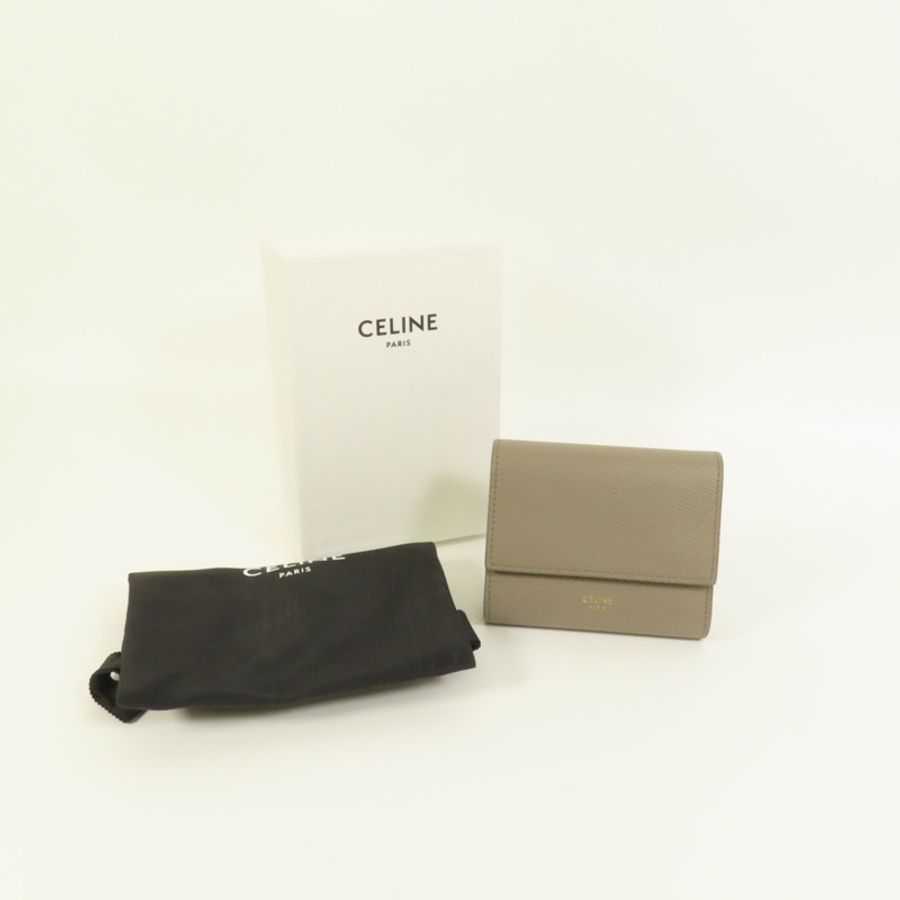 CELINE 牛皮皮革Wallet金扣錢包-9