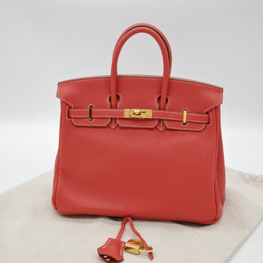 Hermès 愛馬仕 Birkin 25 赤銅色 Seift 羊皮 T刻 手提包 鉑金包-1