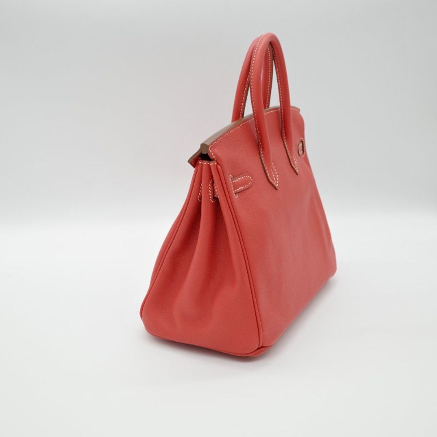 Hermès 愛馬仕 Birkin 25 赤銅色 Seift 羊皮 T刻 手提包 鉑金包-3