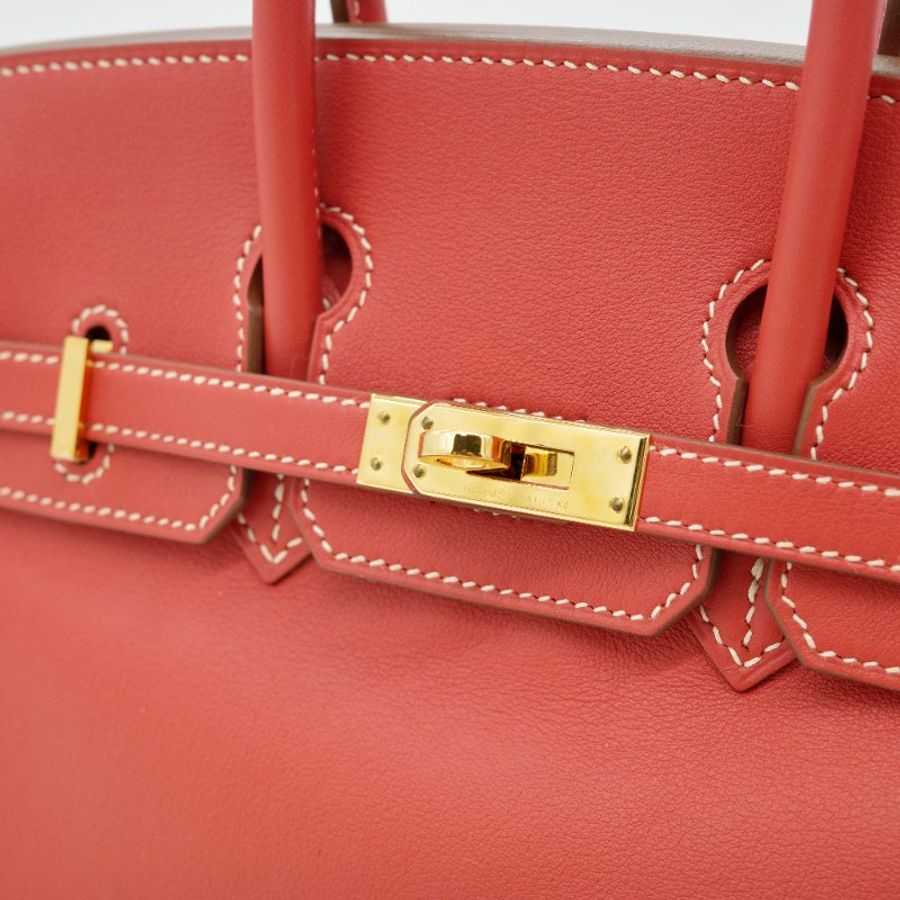 Hermès 愛馬仕 Birkin 25 赤銅色 Seift 羊皮 T刻 手提包 鉑金包-6