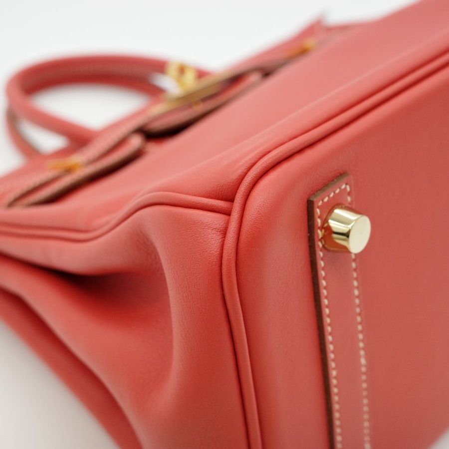 Hermès 愛馬仕 Birkin 25 赤銅色 Seift 羊皮 T刻 手提包 鉑金包-11