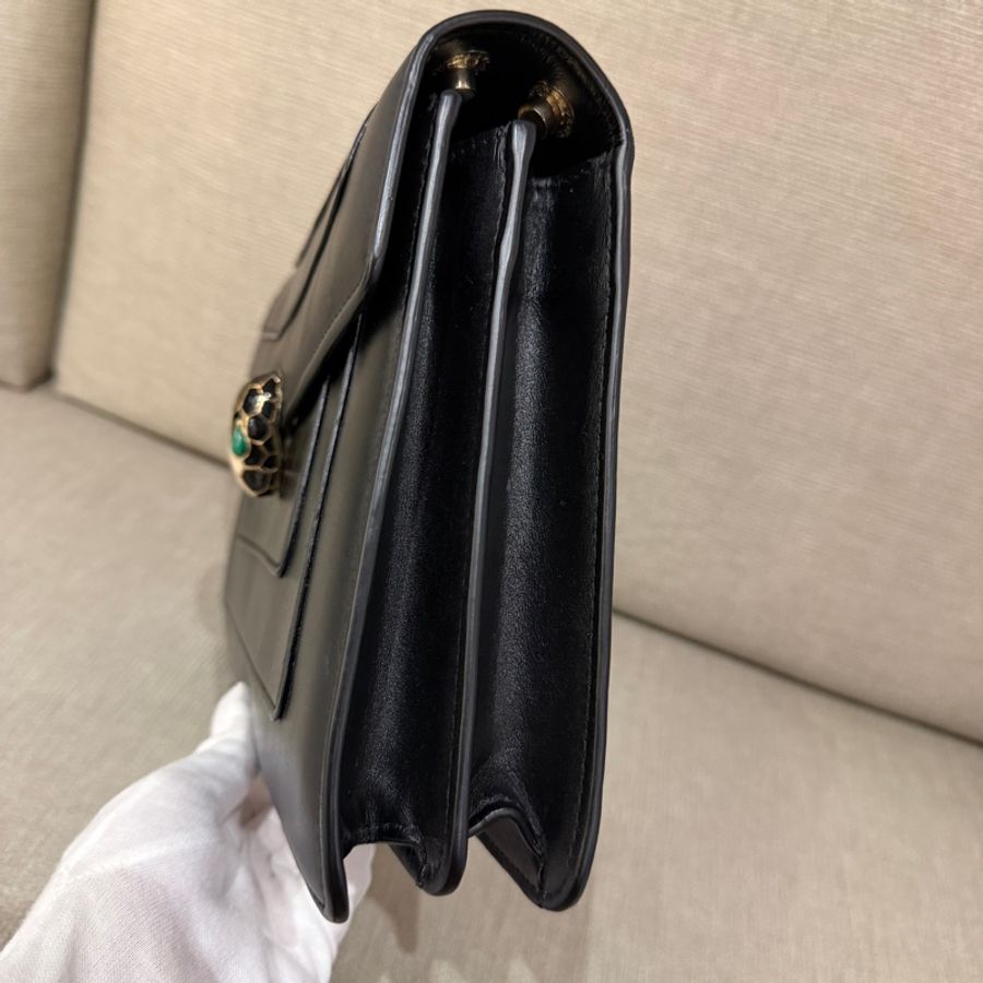 Bvlgari寶格麗 Serpenti Forever蛇頭金鏈包肩背包-4