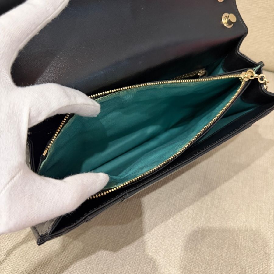Bvlgari寶格麗 Serpenti Forever蛇頭金鏈包肩背包-9