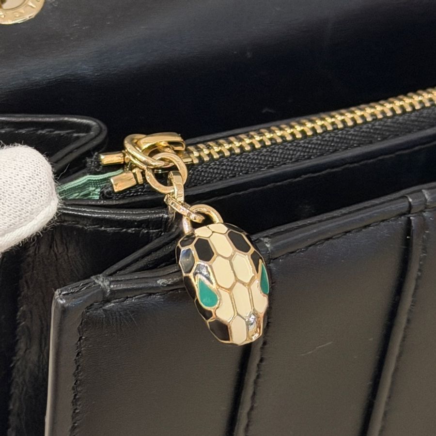 Bvlgari寶格麗 Serpenti Forever蛇頭金鏈包肩背包-10