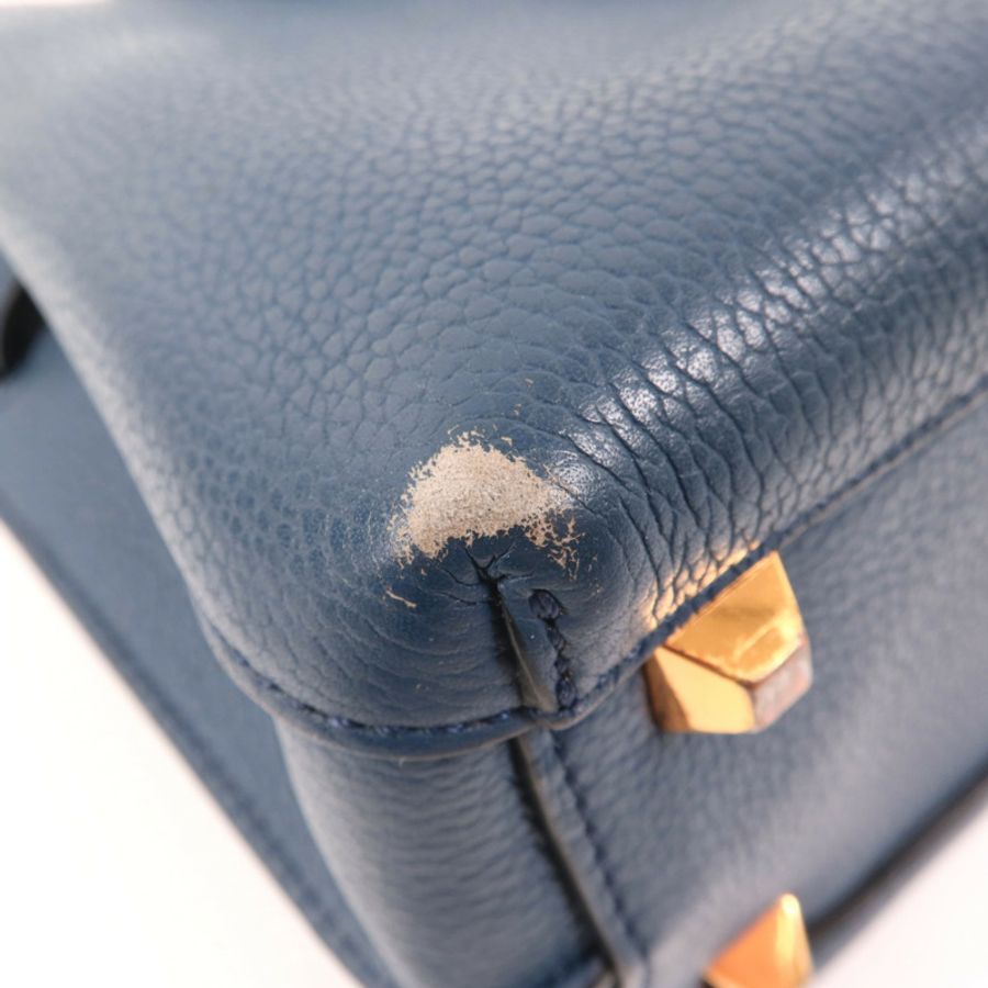MCM 牛皮皮革2 Way Shoulder金扣手挽肩背兩用袋-6