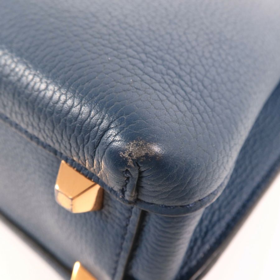 MCM 牛皮皮革2 Way Shoulder金扣手挽肩背兩用袋-7