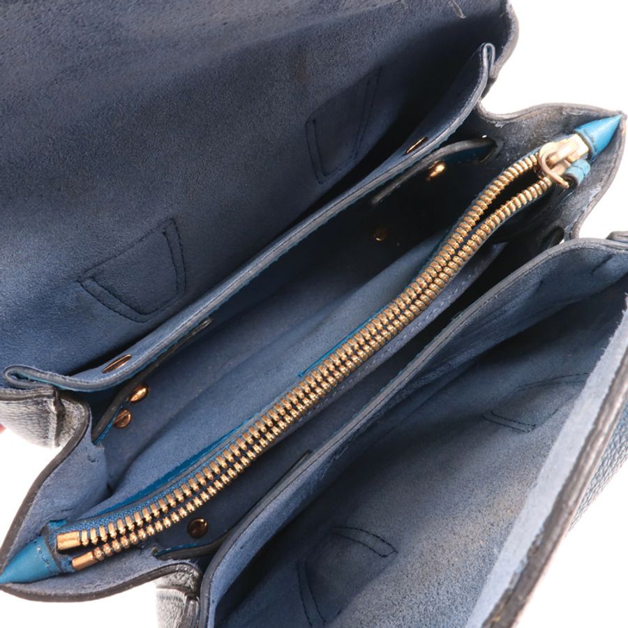 MCM 牛皮皮革2 Way Shoulder金扣手挽肩背兩用袋-9