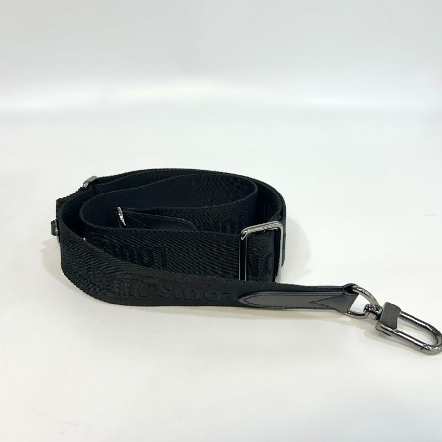 LV黑灰原花銀釦Keepall 25手提斜背包M46271-15