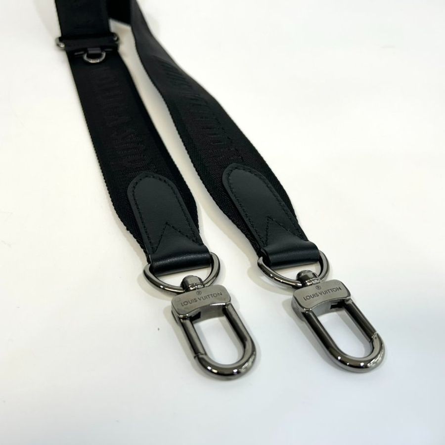 LV黑灰原花銀釦Keepall 25手提斜背包M46271-16