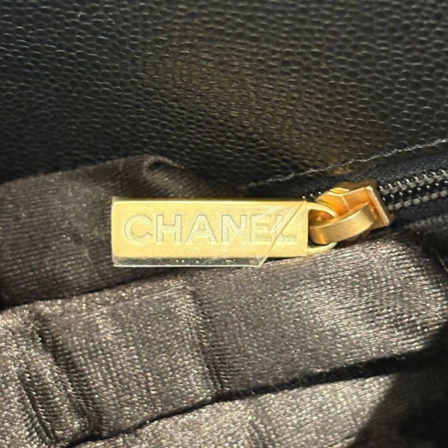 【現貨|快速出貨】CHANEL 25P 黑色魚子醬牛皮雙鏈口蓋包 22cm|經典金鍊|Caviar皮 全新-18